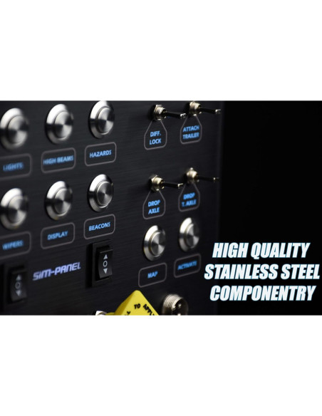 Caja de Botones Clásica II Sim-Panel ATS/ETS - Aluminio Negro