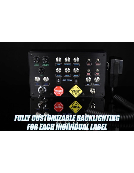 Caja de Botones Clásica II Sim-Panel ATS/ETS - Aluminio Negro