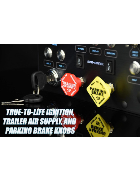 Caja de Botones Clásica II Sim-Panel ATS/ETS - Aluminio Negro