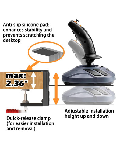 Soporte de escritorio para joystick Hotas JOYORAN - Ajustable