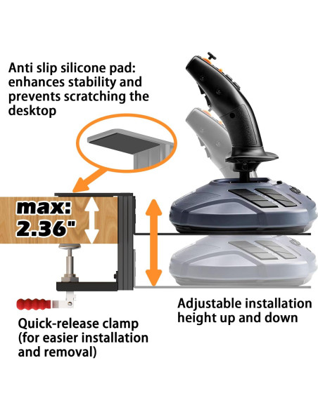 Soporte de escritorio para joystick Hotas JOYORAN - Ajustable