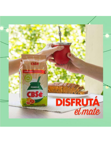 Yerba Mate CBSe Pomelo 2 Paquetes de 500g - Té Herbal Saborizado