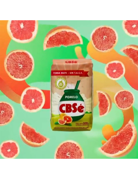 Yerba Mate CBSe Pomelo 2 Paquetes de 500g - Té Herbal Saborizado