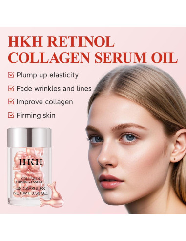 Suero Facial HKH Retinol Nocturno 48 Cápsulas Antienvejecimiento