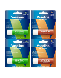 Bálsamo Labial Vaseline 4-Pack Aloe Vera y Manteca de Cacao 4.8g
