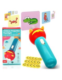 Linterna Proyectora JOCOUNY para Niños - 15 Discos y 120 Imágenes