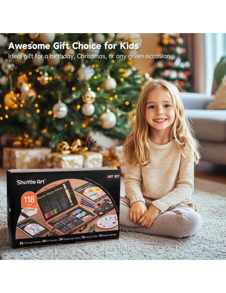 Set de Arte Deluxe Shuttle Art 118 Piezas en Caja de Madera Set de Arte Deluxe Shuttle Art 118 Piezas en Caja de Madera