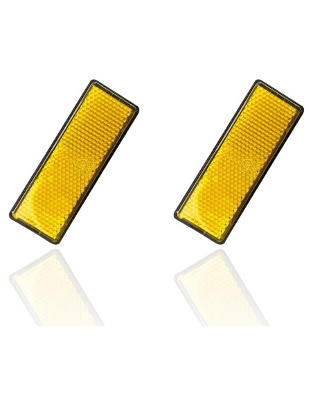 2 Reflectores de Motocicleta Dickno Naranja Rectangular