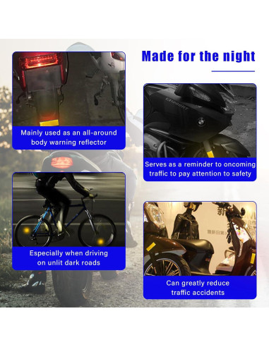 2 Reflectores de Motocicleta Dickno Naranja Rectangular