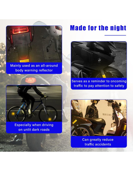 2 Reflectores de Motocicleta Dickno Naranja Rectangular