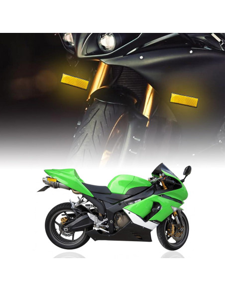 2 Reflectores de Motocicleta Dickno Naranja Rectangular