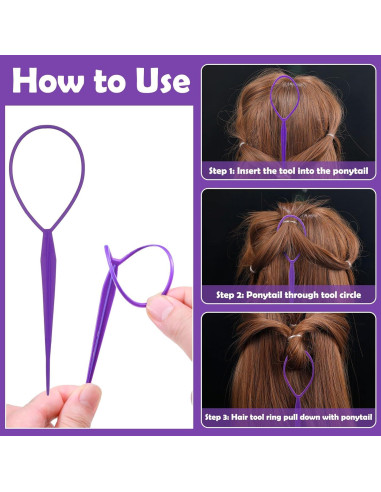 2000 Gomas de Pelo Elásticas 32 Colores + Accesorios Auroray