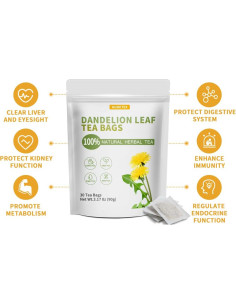 Té de Raíz de Diente de León Orgánico - 30 Bolsas Ecológicas 2