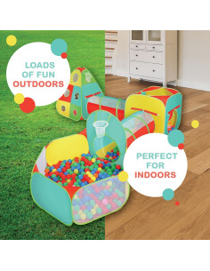 Carpa de Juego Kiddzery 5 Piezas con Piscina de Pelotas 2