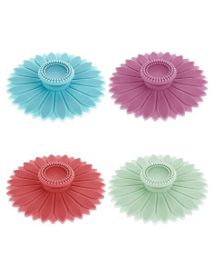 Tapas de Silicona Gjinxi 4Pcs Multicolor para Tazas y Latas