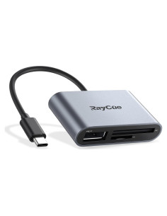 Adaptador Lector de Tarjeta SD USB C RayCue 3 en 1 para iPad Pro
