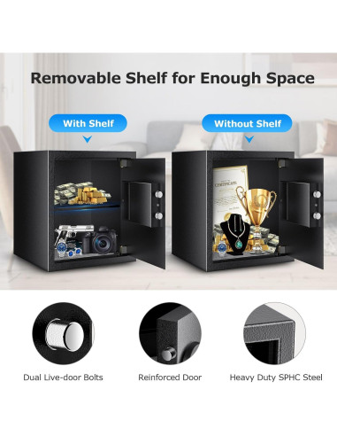 Caja Fuerte Bonsaii de Acero con Cerradura Digital 1.2 Pies