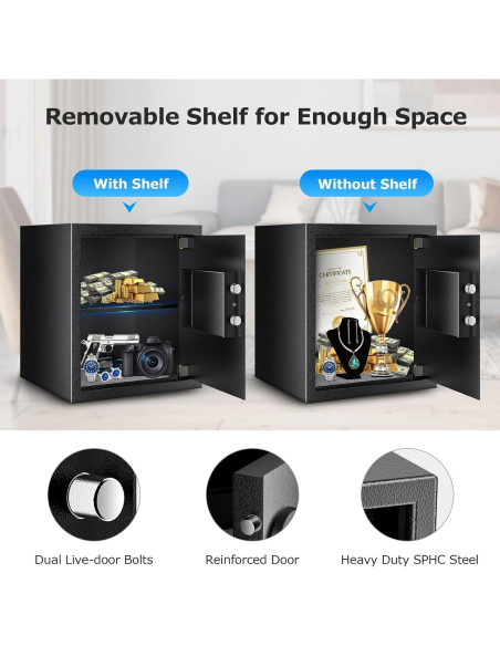 Caja Fuerte Bonsaii de Acero con Cerradura Digital 1.2 Pies