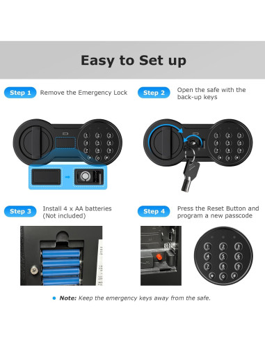 Caja Fuerte Bonsaii de Acero con Cerradura Digital 1.2 Pies