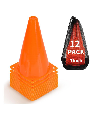 Conos de Entrenamiento ZICRO Mini Cones-O Naranja 12 Unidades