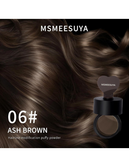 Polvo Rellenador de Cabello MSMEESUYA Marrón Ceniza 39g