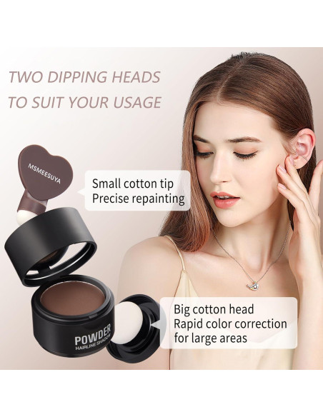 Polvo Rellenador de Cabello MSMEESUYA Marrón Ceniza 39g