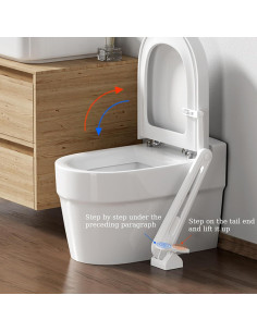 Elevador de Tapa de Inodoro Manual cdmoke Blanco Universal 2