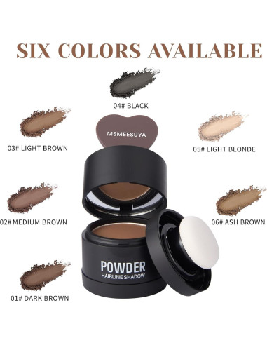 Polvo Rellenador de Cabello MSMEESUYA Marrón Ceniza 39g