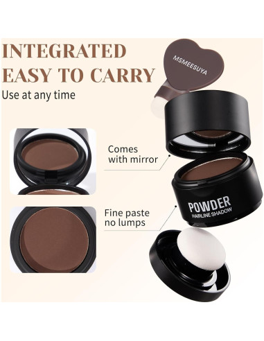 Polvo Rellenador de Cabello MSMEESUYA Marrón Ceniza 39g