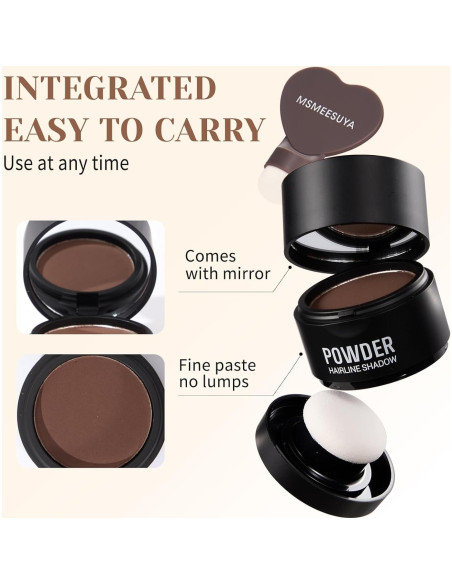 Polvo Rellenador de Cabello MSMEESUYA Marrón Ceniza 39g