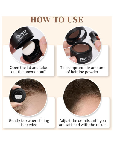 Polvo Rellenador de Cabello MSMEESUYA Marrón Ceniza 39g