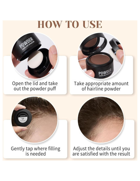 Polvo Rellenador de Cabello MSMEESUYA Marrón Ceniza 39g