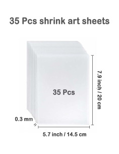 Hojas de Plástico Termocontraíble Beyoslf 35 Pcs 20x14.5cm 2