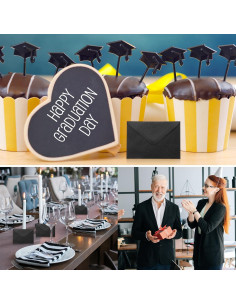 200 Mini Sobres de Regalo Yahenda 10.16x6.86cm Negro Autoadhesivos 2