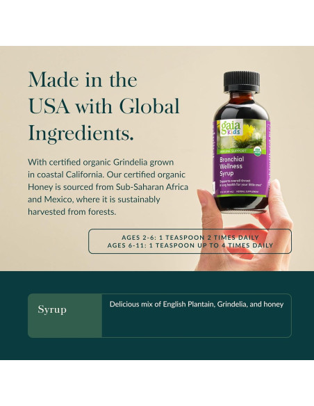 Jarabe Bronquial Gaia Herbs 88.72 ml - Suplemento Inmunológico