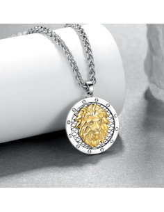 Collar León 925 Plata Esterlina para Hombres - Regalo Cumpleaños 2