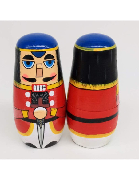 Muñecas Rusas Anidadas Healifty 5 Pcs Madera Pintadas a Mano