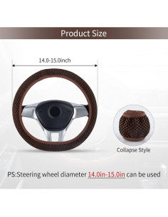 Cubierta de Volante Elástico GaRhomxy Microfibra Antideslizante 2