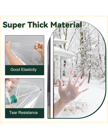 Kit de Aislamiento de Ventana Flehomo 119.4x160 cm Transparente Kit de Aislamiento de Ventana Flehomo 119.4x160 cm Transparente