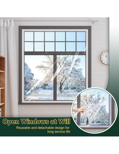 Kit de Aislamiento de Ventana Flehomo 119.4x160 cm Transparente