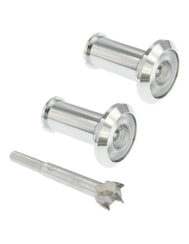 Visor de Mirilla de Puerta 180 Grados TB-SENROCA Cromo Brillante