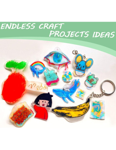 Benvo 10 Hojas de Plástico Termocontraíble A5 para Manualidades