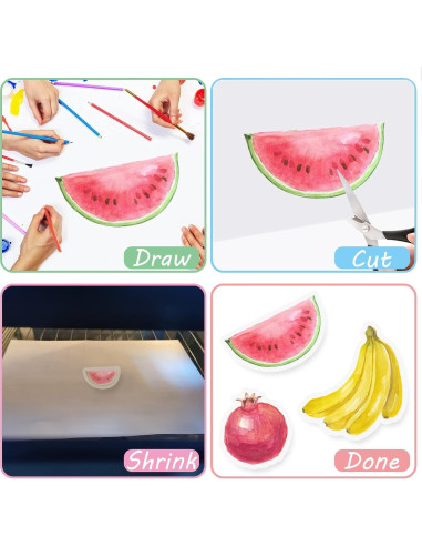 Benvo 10 Hojas de Plástico Termocontraíble A5 para Manualidades