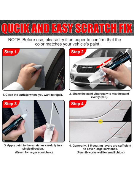 Pintura de Retoque COSLAKE 12ml Blanco Brillante PW7/GW7 Chrysler