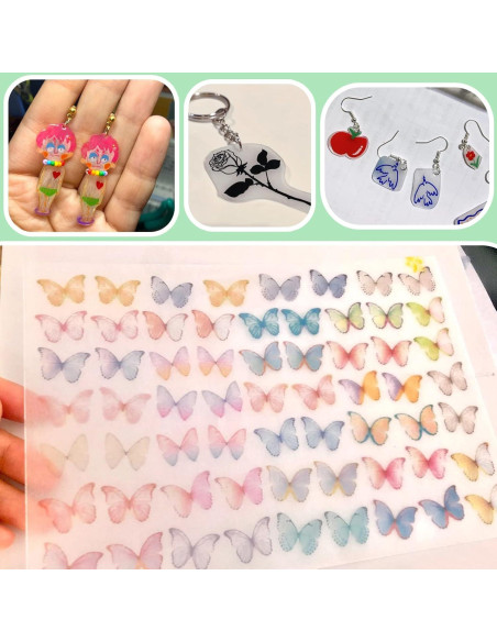 Benvo 10 Hojas de Plástico Termocontraíble A5 para Manualidades