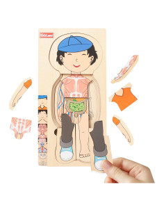 Rompecabezas de Madera Kidzlane Anatomía Humana 5 Capas