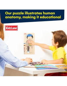 Rompecabezas de Madera Kidzlane Anatomía Humana 5 Capas 2