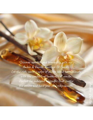 Vela de Aceite de Masaje MELONY 230 g Soja Natural Vainilla Ámbar