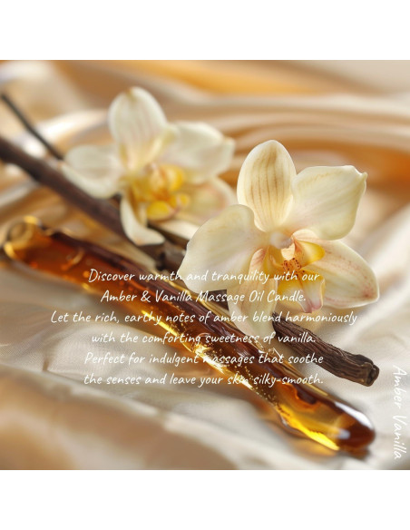 Vela de Aceite de Masaje MELONY 230 g Soja Natural Vainilla Ámbar