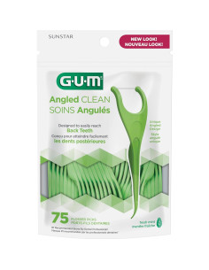 Palillos de Hilo Dental GUM Angulados 75 Unidades Sabor Menta 2
